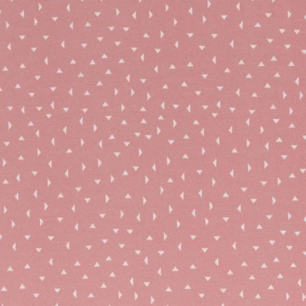 Jacquard Strickstoff Dreiecke altrosa – Kuschelstrick von Swafing