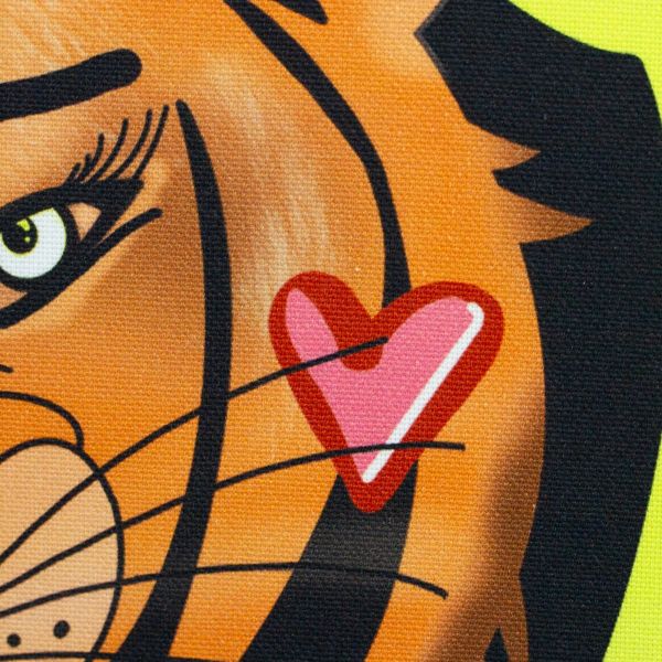 DIY Nähset Cherry Picking Bag Popcorn und Tiger - Beutel Tasche Panel 95x140cm