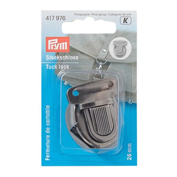Prym Retro Steckschloss altsilber 26mm für Taschen und Rucksäcke
