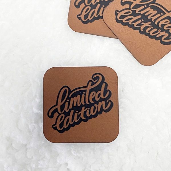 Aufnäher Label - LIMITED EDITION braun - für einzigartige Nähprojekte, Strickwerke & Gebastelte