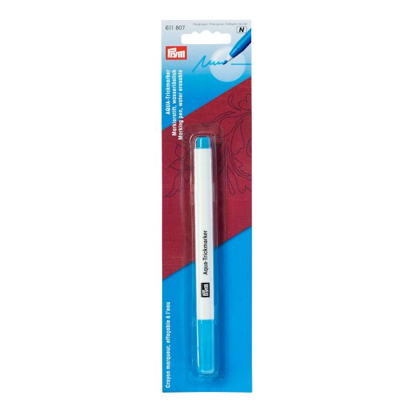 Trickmarker aqua blau von PRYM - wasselöslicher Zauberstift für viele Stoffe