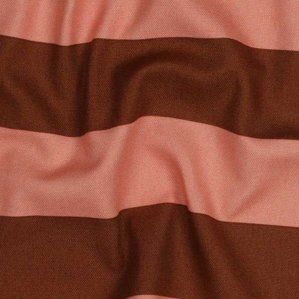Baumwolle Canvas breite Streifen lachs braun – Dekostoff für Taschen & Kissen Blockstreifen