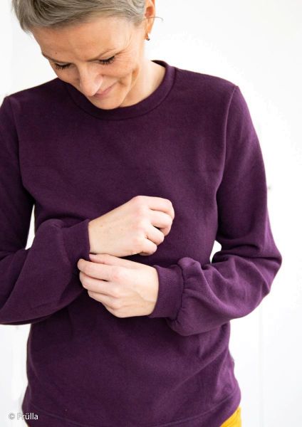 Weicher dicker Strickstoff in violett – Strick Bono von Swafing HW 22/23