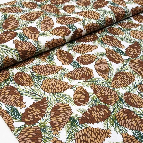 Baumwolle Tannenzapfen Weihnachten - To Be Jolly 36043