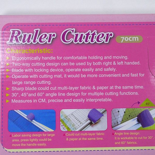 Rollschneider mit Lineal 62 x 12cm – Patchworklineal Sew Mate #DW-19019