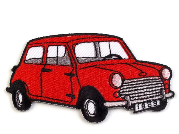 Bügelbild kleines Auto rot - Applikation zum Aufbügeln
