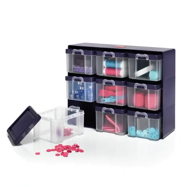 Prym Sortierkasten mit 9 Boxen - für die Vario Creative Werkzeuge Ösen & Co
