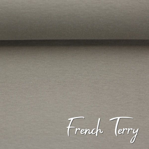 Sweat uni hellbeige taupe - French Terry MAIKE von Swafing