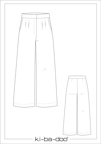 Schnittmuster weite Bundfalten Hose Madita Damen von KiBaDoo - Gr. 32-52