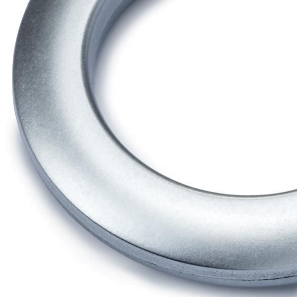 8 Maxi Ösen aus Kunststoff matt silber 40mm - Vorhangösen Gardinenringe Stoffösen Click von Prym