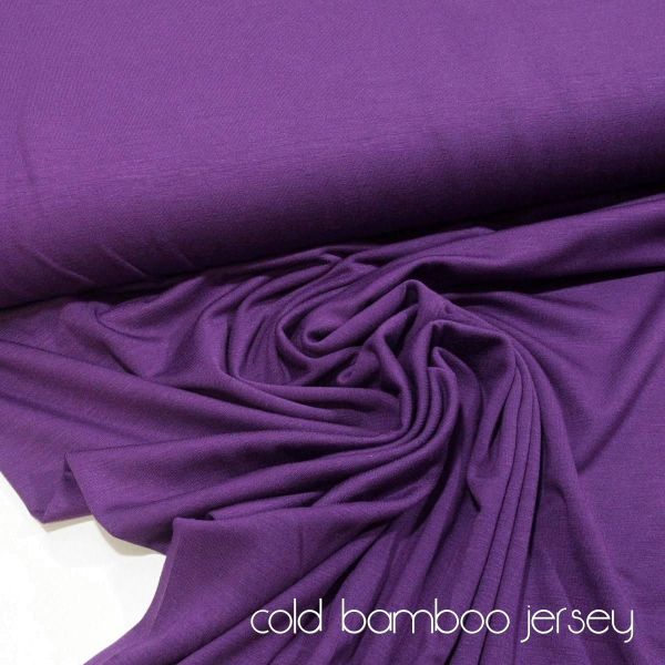 Viskose Jersey knitterfrei aus Bambus violett lila - cold bamboo jersey knit