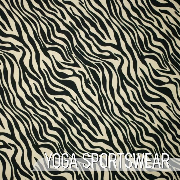 YOGA STRETCH Zebra beige - Funktionsjersey für Sportbekleidung Animal Print