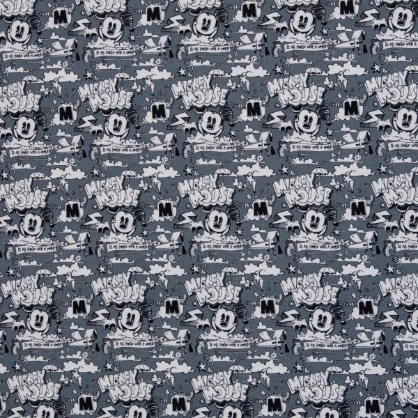 Jersey Mickey Mouse Print Grau – Disney by Swafing