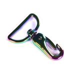 Metall Karabiner 40mm rainbow multicolor – für Taschen & Gurtbänder 4cm – drehbares Gelenk