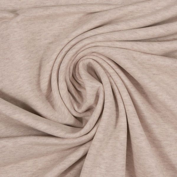 Jersey uni creme beige meliert - Baumwolljersey VANESSA Melange von Swafing