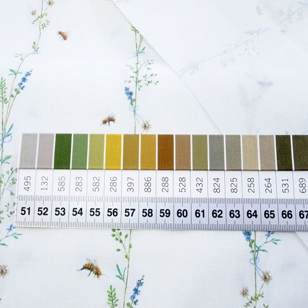 acufactum Wiesengras - Baumwolle mit Gräsern und Bienen