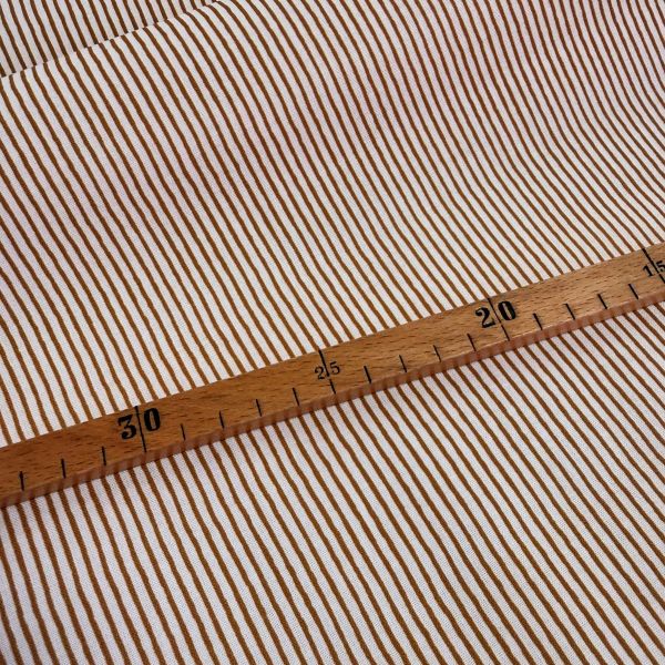 Baumwolle feine Streifen ocker senf - Serie Fehmarn von Westfalenstoffe