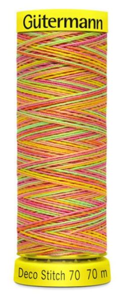 Deco Stitch 70 Multicolor Fb. 9873 - 70m Nähgarn von Gütermann - bunte Nähseide-Copy
