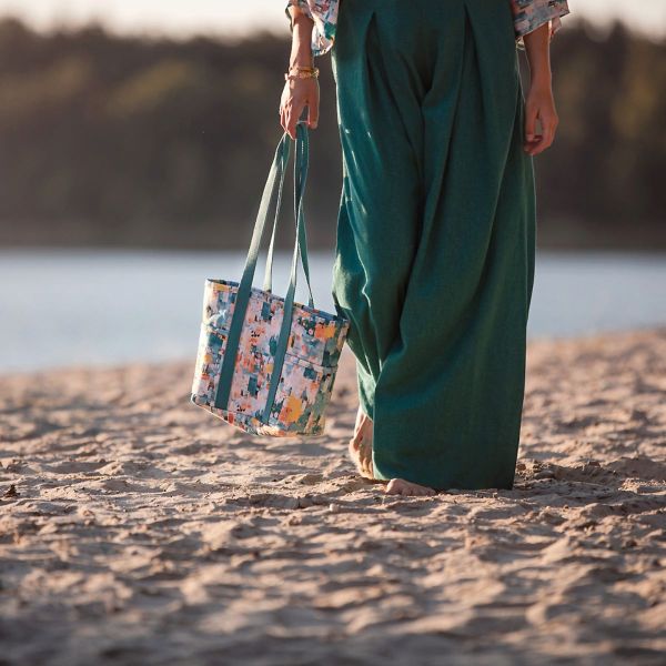 edler Leinen Viskose Mix uni petrol von See You At Six