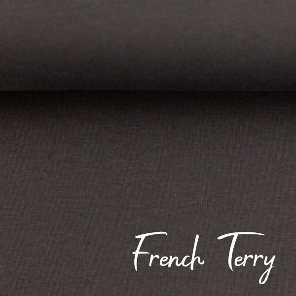 Sweat uni anthrazit - French Terry MAIKE von Swafing