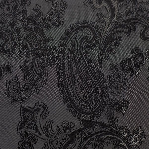 Swafing Filati Futtertaft anthrazit – eingewebtes Paisleymuster