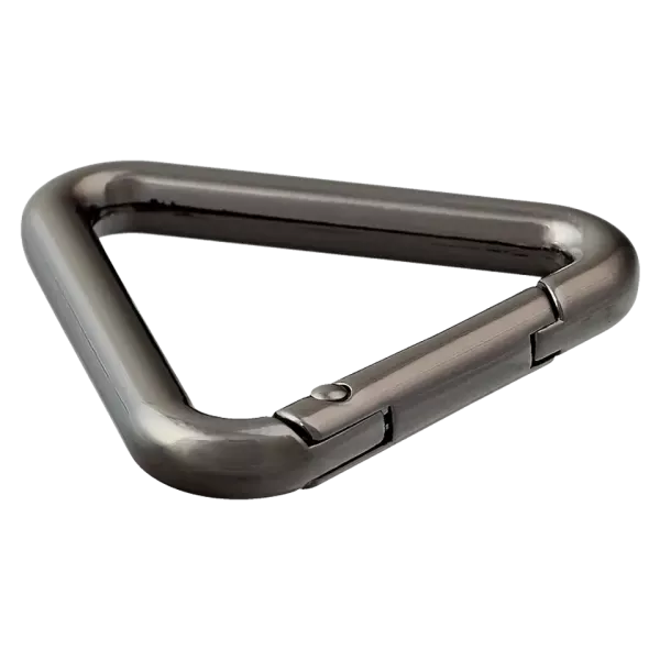 FASHION Metall Karabiner Triangel 30mm gunmetal titan – für Taschen & Gurtbänder 3cm