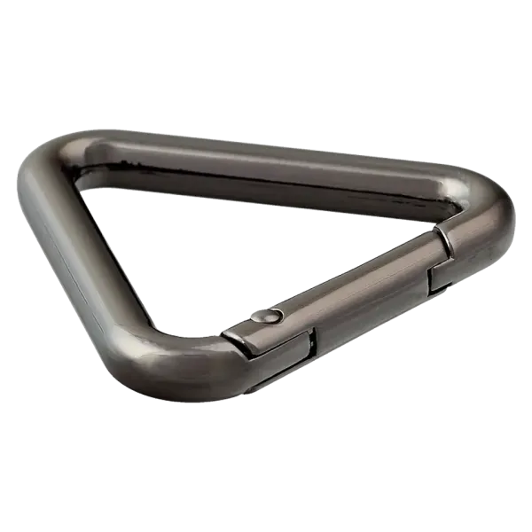 FASHION Metall Karabiner Triangel 30mm gunmetal titan – für Taschen & Gurtbänder 3cm
