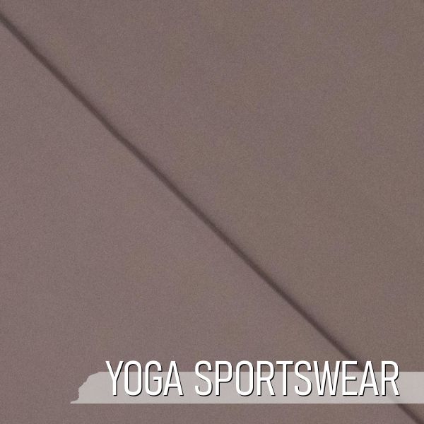 YOGA STRETCH uni beige grau - Funktionsjersey für Sportbekleidung