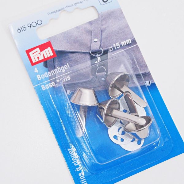 Prym Bodennägel für Taschen silber 15mm - Taschenbodennägel