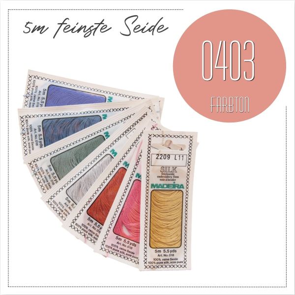Stickgarn Madeira Silk altrosa 0403 - Sticktwist aus feinster Seide zum Sticken und Applizieren