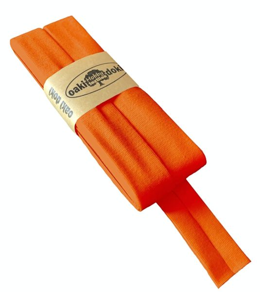 3m Elastisches Schrägband aus Jersey orange - Jerseyschrägband 40/20/10