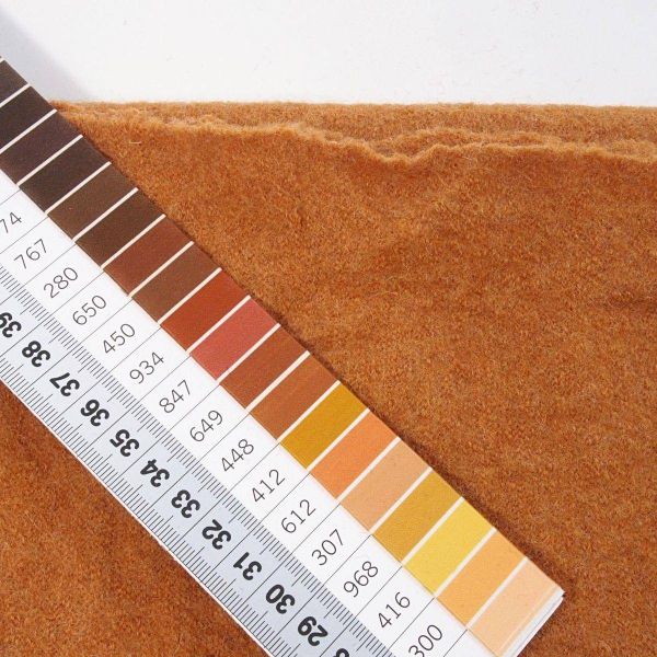 Klassischer Walkloden aus 100% Wolle terracotta – Wollwalk Naomi melange von Swafing