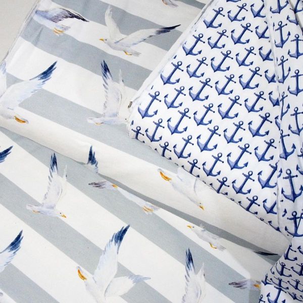 Jersey Nora maritim mit blauen Ankern