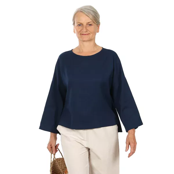 Schnittmuster FRAU MAKI • kastige Bluse mit langem Rücken von Studio Schnittreif • Gr. XS-XXL
