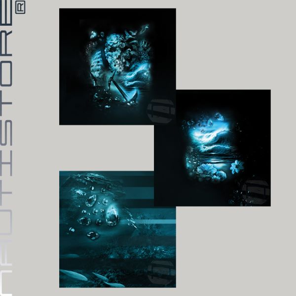 Sweat Marine Tattoo 20.0 Nordwind türkis – 200cm Panel French Terry Nautistore