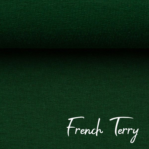 Sweat uni dunkelgrün - French Terry MAIKE von Swafing