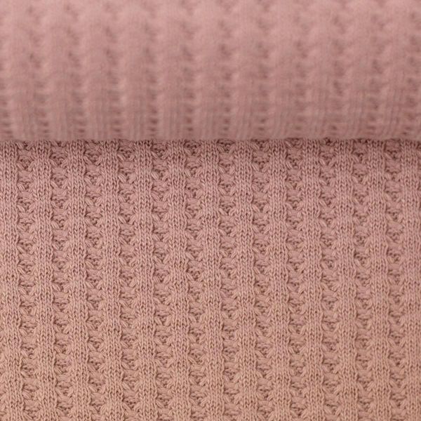 Waffelstrick mit Struktur altrosa aus Baumwolle doubleface – Rocko von Swafing HW22/23