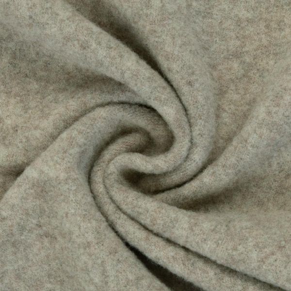Wollfleece helles beige aus 100% Schurwolle - hochwertiger Wollstoff Nena von Swafing