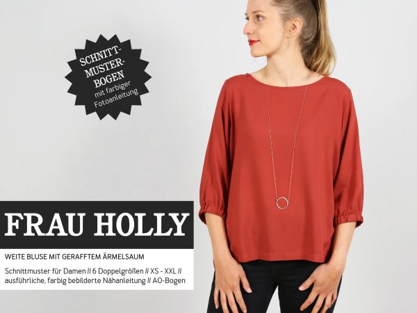 Schnittmuster FRAU HOLLY • weite Bluse von Studio Schnittreif • Gr. XS-XXL