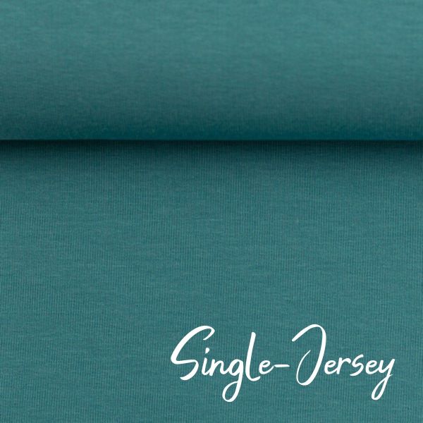Jersey uni petrol aqua - Baumwolljersey VANESSA von Swafing