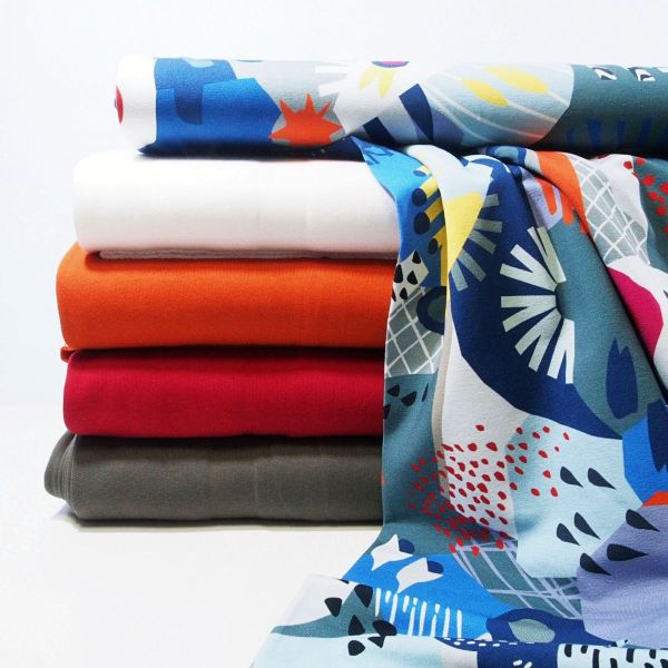 Modal Sweat Abstrakt gemustert bunt – French Terry Attitude 2.0 by Lila-Lotta von Swafing