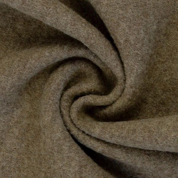 Wollfleece beige meliert aus 100% Schurwolle - hochwertiger Wollstoff Nena von Swafing