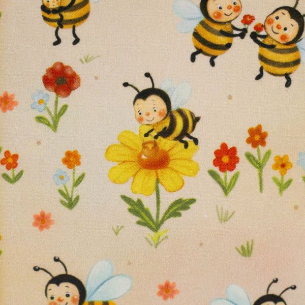 Baumwollstoff TIM Bienen & Blumen – Webware von Swafing