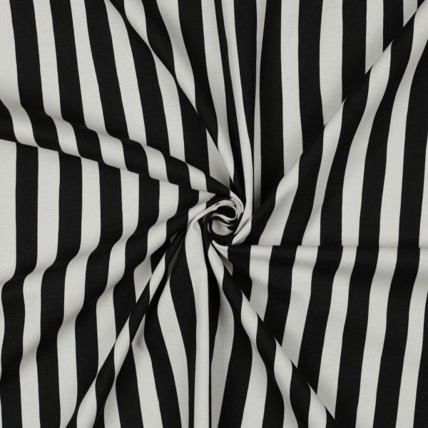 Dekostoff Baumwollcanvas abstrakte Streifen schwarz weiß • Canvas Webware 100% Baumwolle