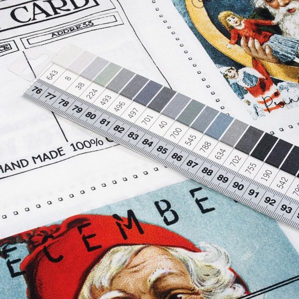 Baumwolle Weihnachten Vintage Postkarten Santa - Riley Blake Nicholas 60cm Panel