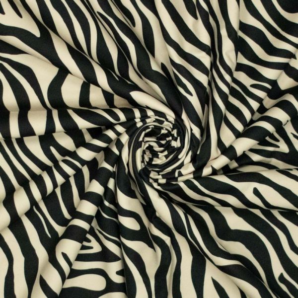 YOGA STRETCH Zebra beige - Funktionsjersey für Sportbekleidung Animal Print