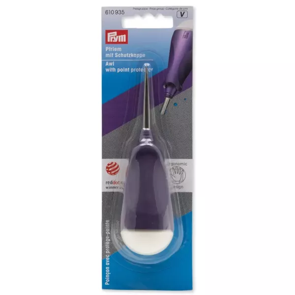 Prym Ergonomics Pfriem / Ahle mit Schutzkappe, 12 cm