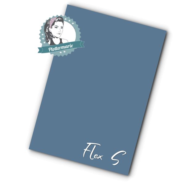 Flexfolie für Textildruck dove blue blau A4 - Plotterfolie von Plottermarie Flex S Premium 80µ