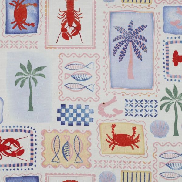 Dekostoff Maritim bunt - Baumwolle Canvas Meeresmotive