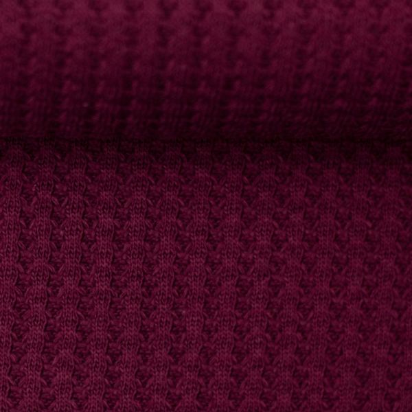 Waffelstrick mit Struktur dunkle beere aus Baumwolle doubleface – Rocko von Swafing HW22/23